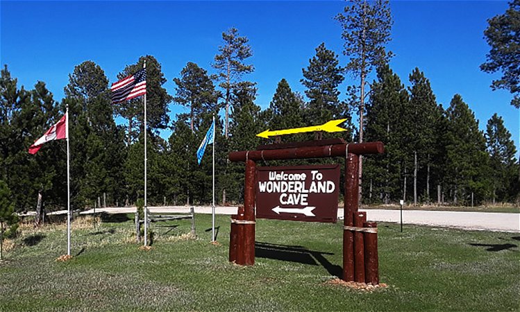 Wonderland Cave Entrance Sign